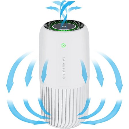 Luftrenser med ægte HEPA-filter og UV-C lys, fjerner 99,97% (FMY)