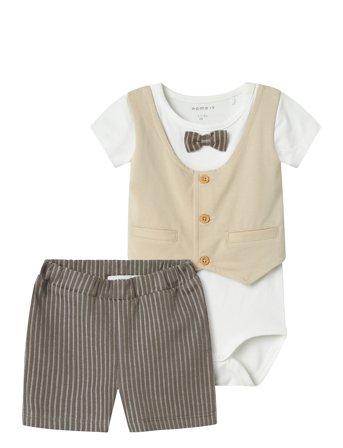 name it Nbmhelmar Shorts Set - Beige - 50
