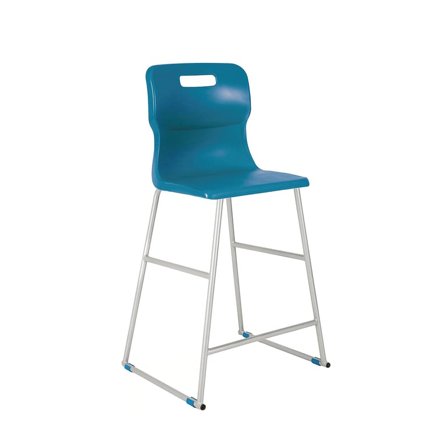 High classroom chair, H 685 mm, blue