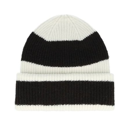 Beechfield - Svart cuff Beanie - Colour Block Black/Soft White Cuff @ Hatstore