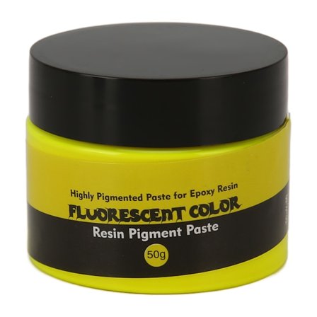 Epoxy Resin Pigment 50g Fluorescerende Farve Høj Mætning Nem Betjening Flydende Resin Farvestof til Kunsthåndværk DIY Fremstilling Fluorescerende Gul