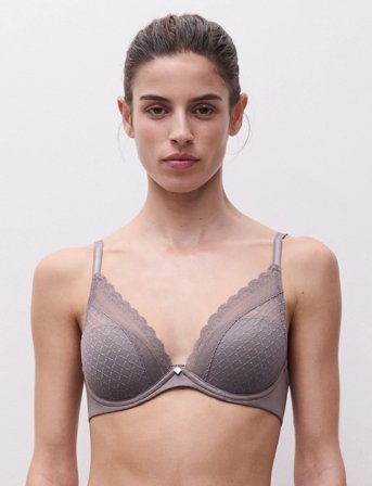 CHANTELLE Norah Chic Plunge Bra - Grey - E x 75
