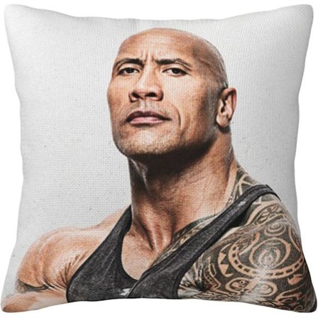 Dwayne Celebrity Johnson -tyylinen pellavainen koristetyynynpäällinen, neliömäinen tyynynpäällinen lattiatyynyille, sohvatyynyille, tyynynpäällisille 