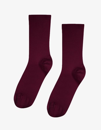 Women Classic Organic Sock - Oxblood Red - One Size