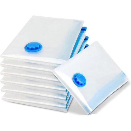 Oppbevaringsposer for klær Vakuumoppbevaringsposer 50 x 70 cm Vakuumposer for dyner, puter, sengetøy, kofferter Pakke med 2 