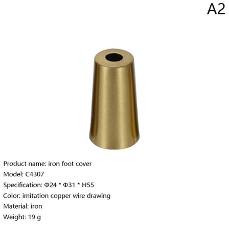 Fot Solid Borstad Järn Bord Stol Cylinder Cap Protect Decor