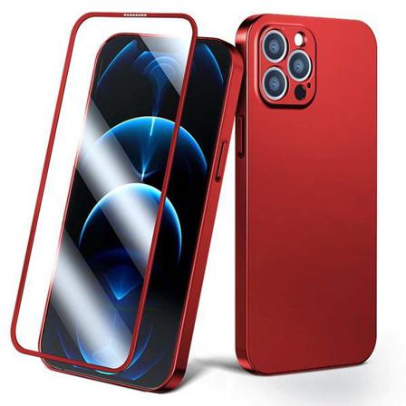 Joyroom 360 Skal Plus Härdat Glas Iphone 13 Pro Max - Röd Röd