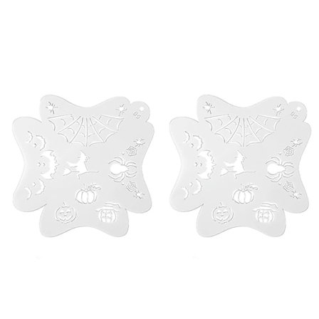 Ansigtsmalingsstencils til børn, hule kropsmalingsskabeloner til Halloween og feriemakeup, 2 stk.