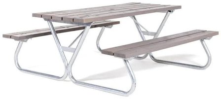 Eden Wood Robust EW 0908-7180 Picknickbord Grå, Utemöbler