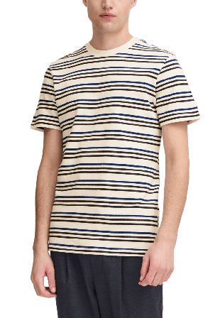 Casual Friday CFLEON striped frotté tee T-shirt Överdelar Herr Vit XL