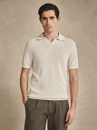 John Henric Men's Sand Polopullover Regular Fit Size S