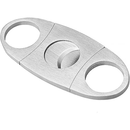 Cigarrskärare i metall - Rostfritt stål - oval - Cigarrklippning - Rostfritt stål - Cigarrborr - Cigarrer - Cigarrborr - Cigarrtillbehör