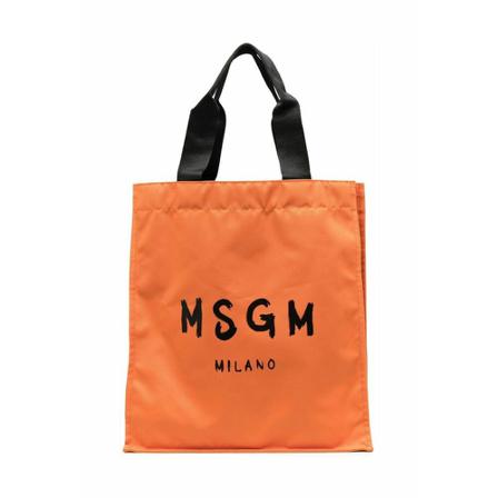 Msgm, Tote Bags Oranje, Dames, Maat:ONE Size