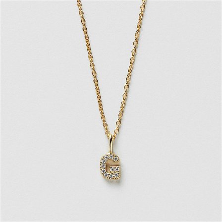 G Sparkle Letter Necklace