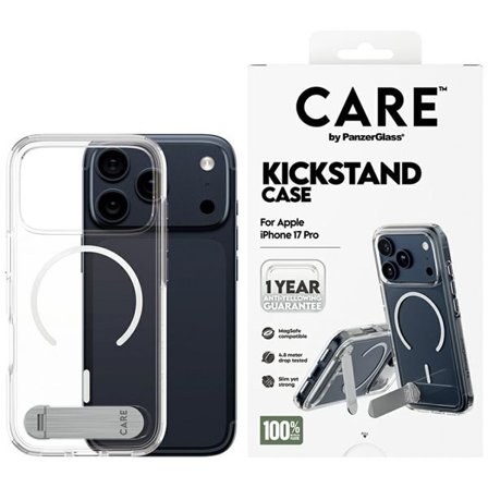 CARE by PanzerGlass Funksjonsveske med kickstand MagSafe for iPhone 17 Pro - Klar