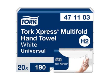 TORK Pappershandduk Multifold Universal H2 2-lagers naturvit 3800/fp - Lyreco - Städ och hygien - Toalettpapper och torkpapper - Pappershanddukar