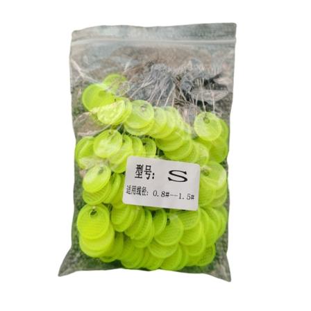 120 stykker 20 Pack Space Bean Gummi Hav Karpefiskeri Sort Rub yellow S