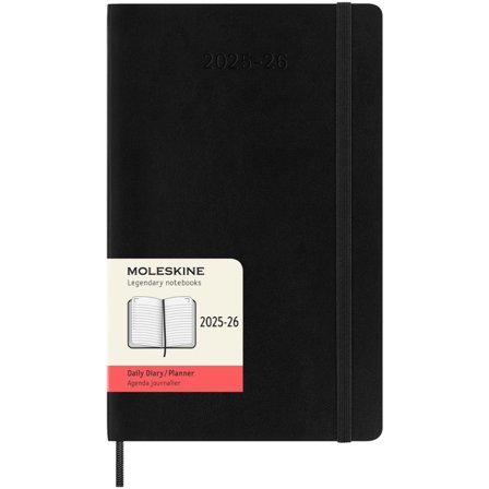 Kalender 18M Daily Soft Cover Large Black