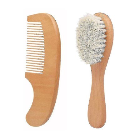 Ull Baby Trebørste Kam Nyfødt Hårbørste Spedbarns Hodemassasje