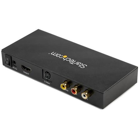 StarTech S-Video or Composite to HDMI Converter with Audio - 720p - videokonverter - svart