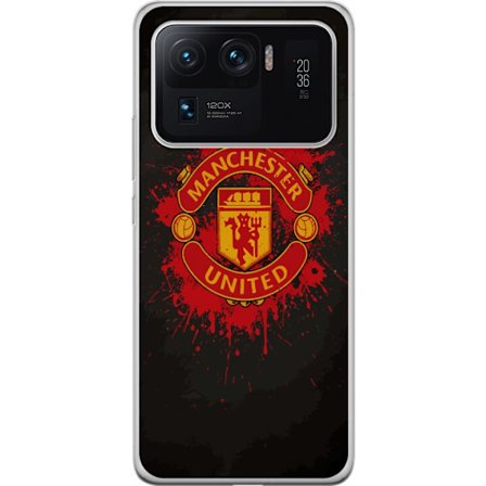 Kompatibelt Mobildeksel til Xiaomi Xiaomi Mi 11 Ultra Manchester United logo i rød og gul farge med røff sportslig bakgrunn