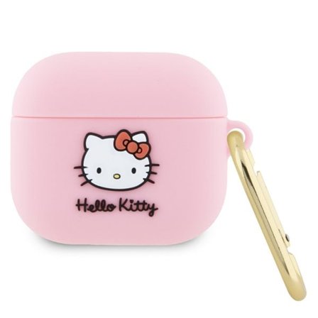Hello Kitty Silikone 3D Kitty Head-etui til AirPods 3 - pink