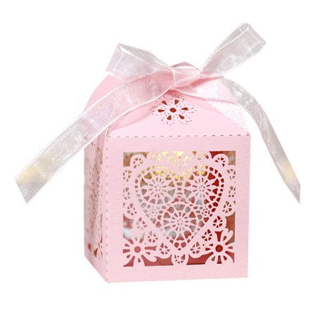 Skärbox 100 Stycken Bröllopsbil Alla Hjärtans Dag Presentförpackning Bröllopsbankett Presentförpackning Ihålig Godisask Bröllopsbrud Alla Hjärtans Dag
