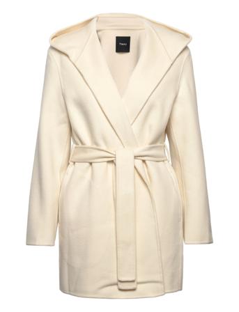 Hood Overlay Df.luxe Outerwear Coats Winter Coats Creme Theory