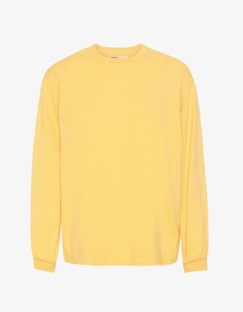 Oversized Organic LS T-shirt - Lemon Yellow - L