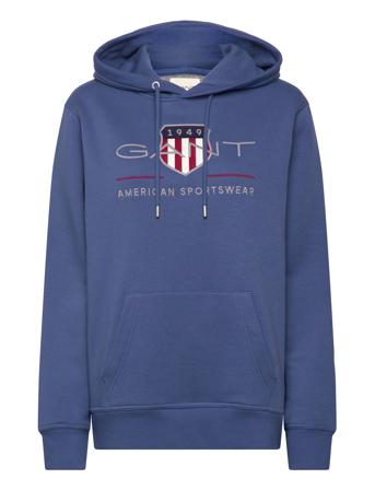 GANT Reg Archive Shield Hoodie Blå