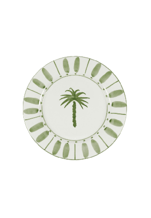Pick A Poppy Cannes Tallrik - 28 Cm Glas & porslin Grön