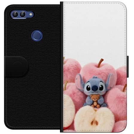 Yhteensopiva Lompakkokotelo Huawei Huawei P smart Värikäs kollaasi futuristisilla tyttöryhmän hahmoilla, sydämillä ja glitterillä nykyaikaisess