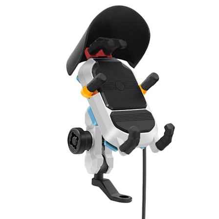 Oppgradert 12V Motorsykkel Mobiltelefonholder 15W Trådløs Laderholder