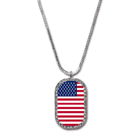 USA Flagga Halsband