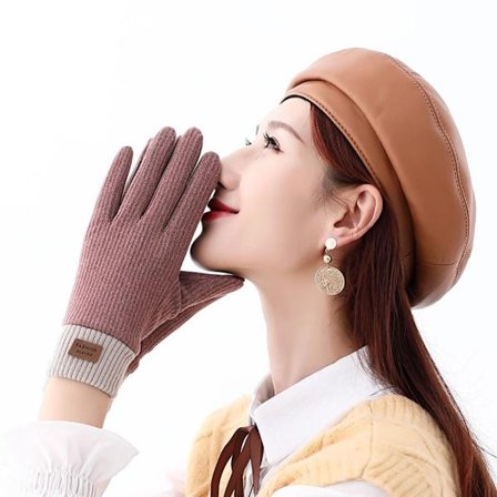 Lämpimät neulotut käsineet Ratsastushanskat VILLA