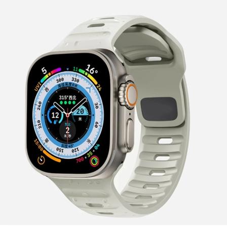 Myk silikonrem for Apple Watch Band Ultra 49mm 44mm 45mm 42mm 41mm 42mm 38mm Sport Watch Band iwatch Serise 8 7 6 5 Armbånd 13-Beige 13-Beige 42mm 