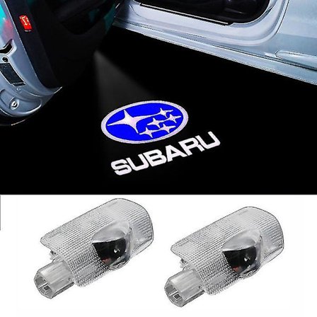2 st Välkomstlampor för Subaru BRZ Forester Outback Legacy Impreza Tribeca XV LED-Laserprojektorlampa Logotyp Dörrlampa Golvlampa B-stil