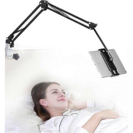Tablet Holder Til Seng, Justerbar Og Foldbar Med 360 Graders Rotation Til Iphone, Ipad, Mobiltelefon, Tablet, Kindle Fire Eller Andre Enheder 1.85"-