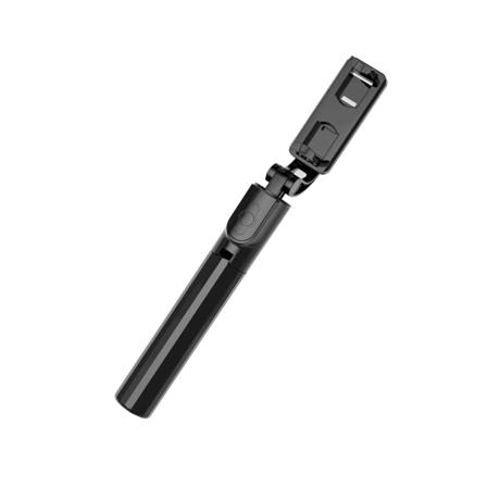 Mobiilipuhelimen Bluetooth-selfie-tikku jalusta ilman valoa Musta Black