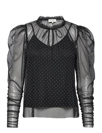 Lr-Whisper Bluse Langermet Svart Levete Room
