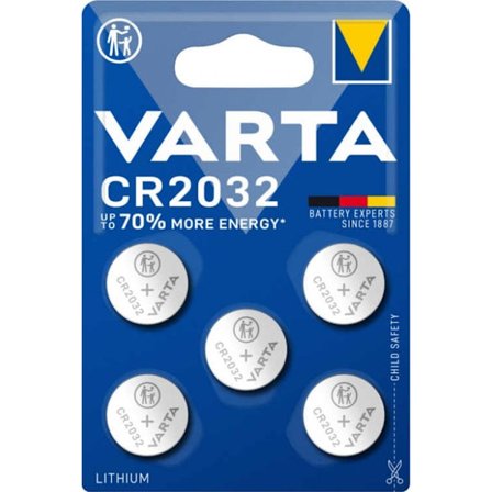 VARTA Lithium Coin button cell battery CR2032, 5-pack
