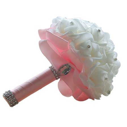 Brudebukett som holder ROSA blomster