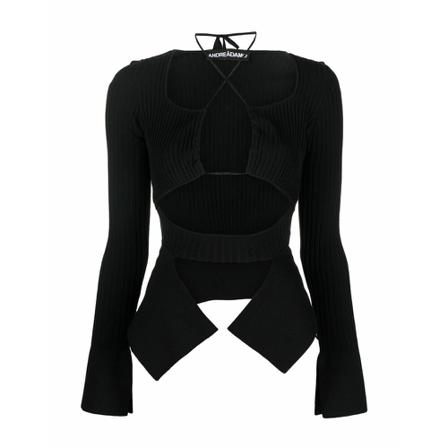 Andrea Adamo Long Sleeve Tops Sort, Dame