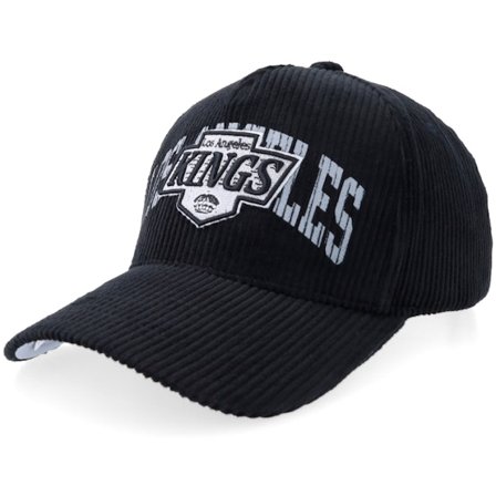 Mitchell & Ness - NHL Noir adjustable Casquette - Los Angeles Kings Arch Stamp Pro Corduroy Black Adjustable @ Hatstore