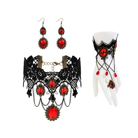 Vintage pitsikoruka- ja rannekorusetti, vintage-asusteet