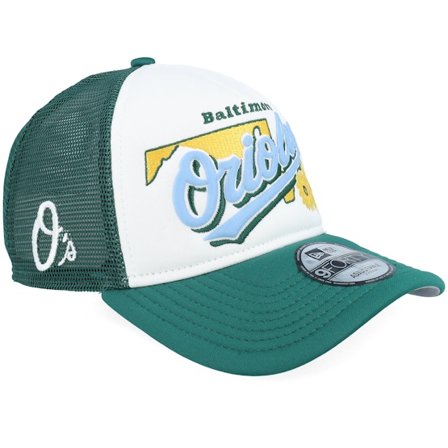 New Era - MLB Verde trucker Boné - Baltimore Orioles State Flower White/Green A-Frame Trucker @ Hatstore