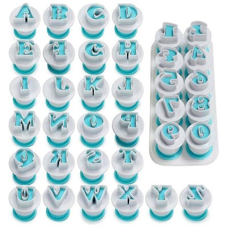 36 stk. bogstav- og tal-kageform