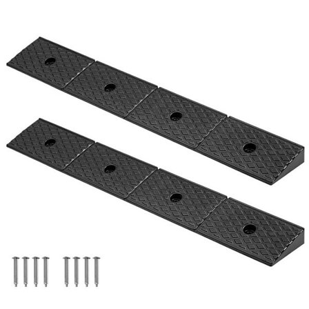 Gummigolvtelefonramper-Duoku-50,8 mm-Set med 2 halkfria ramper-Last 15 ton