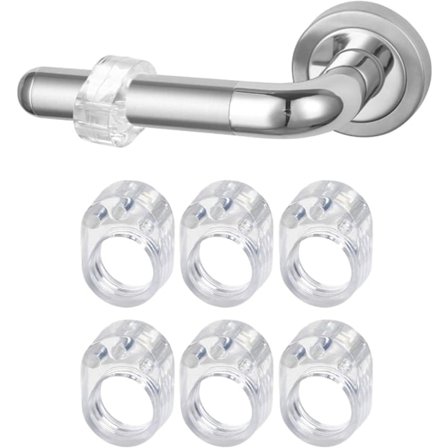 Dörrhandtagsstötfångare, 6 st PVC dörrhandtagsstötfångare skydd transparent dörrstopp väggskydd för att buffra väggar