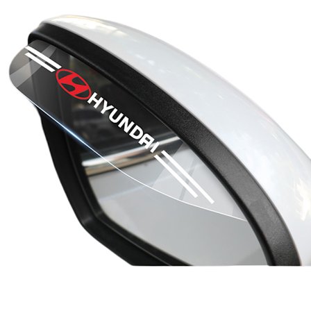 2 stk. gennemsigtig spejl regnskærm røgskærm, sidespejl regnbryn, anvendes til Hyundai Motor TRear View sidespejl regnbryn